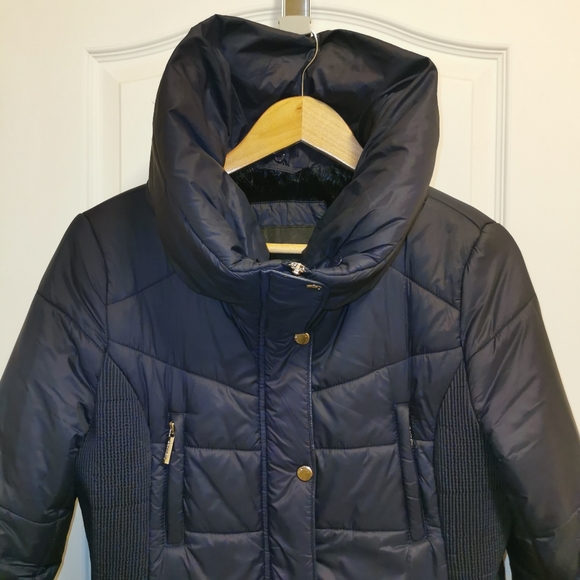 Beautiful Navy blue Coat/Parka Cozy, Warm, light Winter Jaket XL Extra Large - Picture 8 of 13
